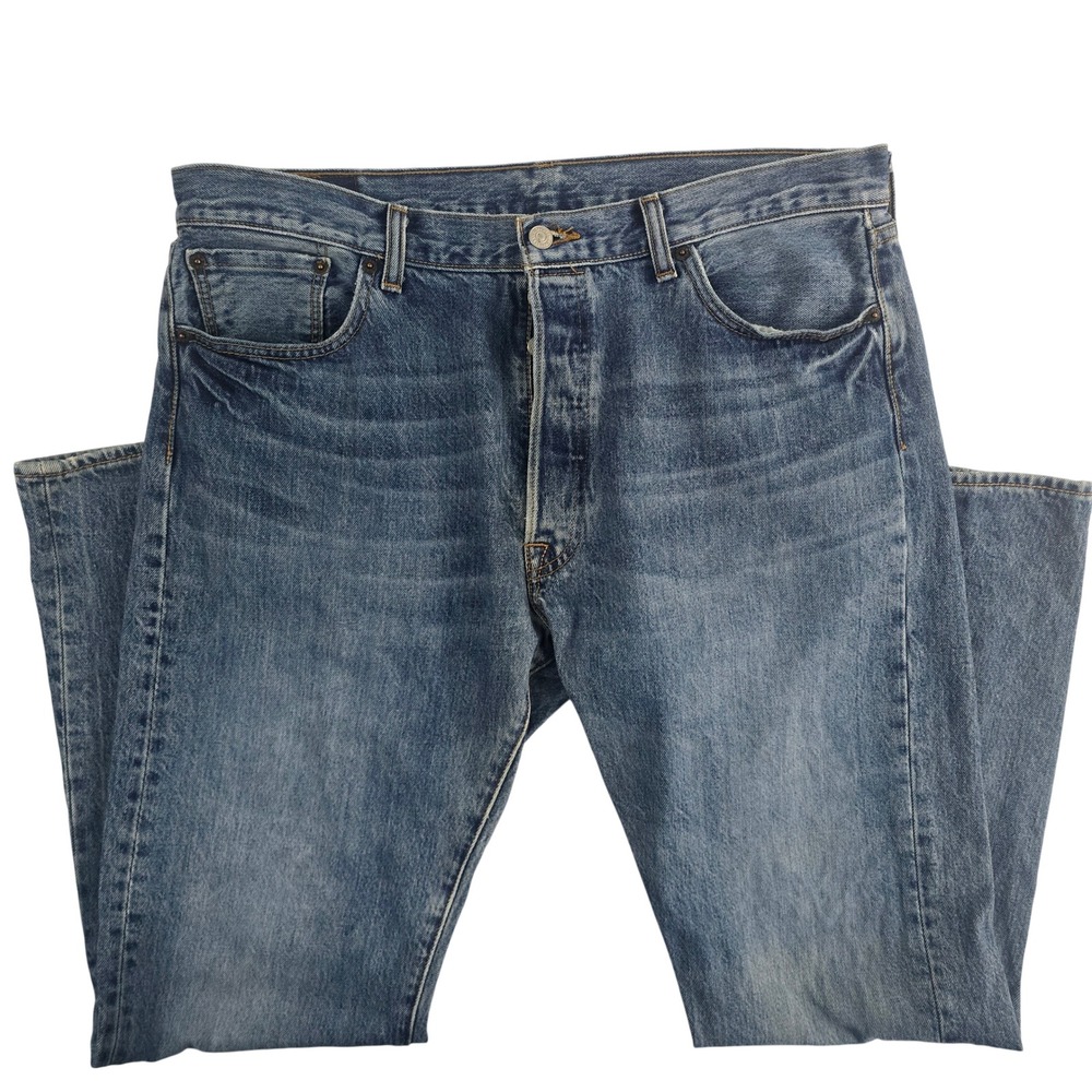 Levi's 501 Jeans Mens W36 L30‎ Blue Denim Regular Fit Button Fly